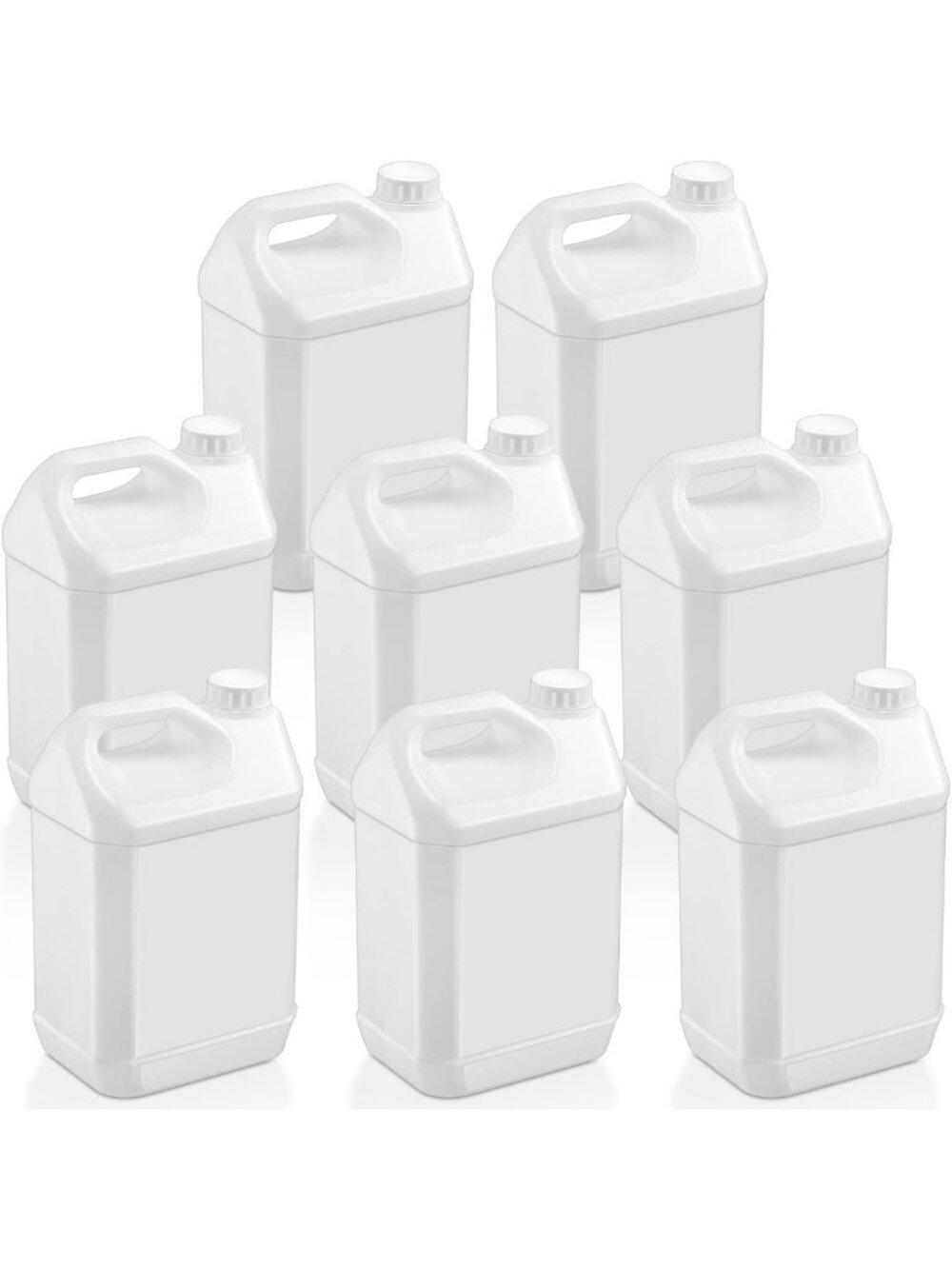 8 Pack 1 Gallon Plastic Storage Jugs with Child-Safe Lids - Versatile & Durable